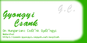 gyongyi csank business card